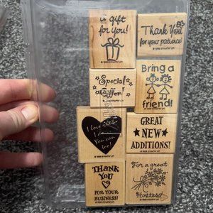 Stampin' Up! Business Memos 8 pc. Mounted Stamp Set